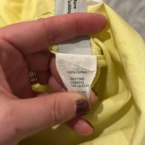 Jcrew men’s light yellow‎ cottonn long sleevee button front shirt size small - Picture 3 of 4